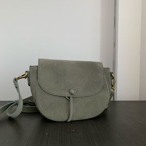 Madewell Elsewhere Saddlebag Suede Frosted Willow